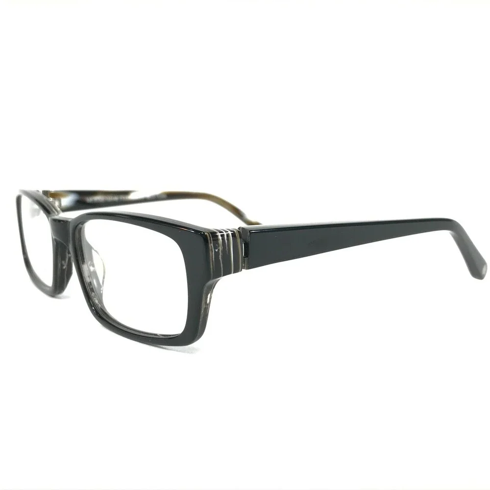 Morgenthal Frederics Eyeglasses Frames 386 PINE Black Brown White 51-18-135